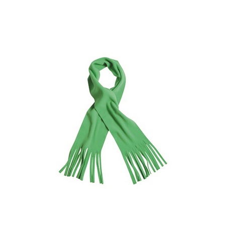Fleece sjaals met franjes lime groen