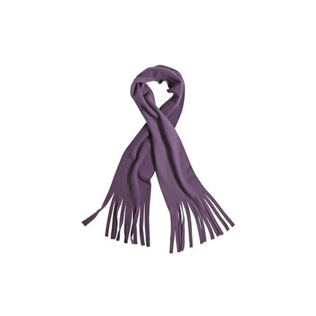Fleece sjaals met franjes paars