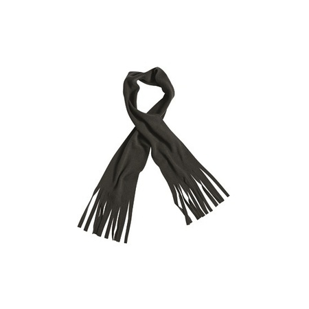 Fleece sjaals met franjes zwart