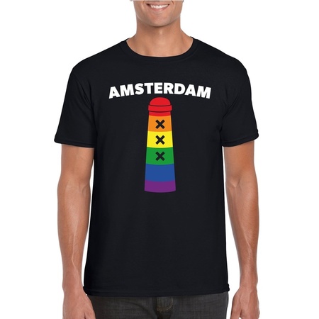 Gay Pride Amsterdam black shirt men