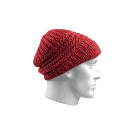 Knitted winter cap rust red