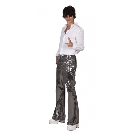 Disco broek zilver voor heren
