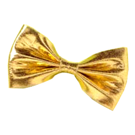 Gouden verkleed vlinderstrik/vlinderdas 14 cm voor dames/heren