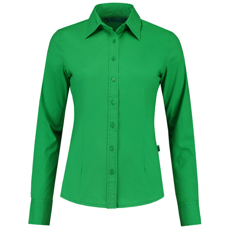 Groen gekleurd dames overhemd met lange mouwen