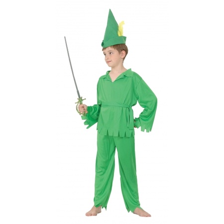 Groen bos jongen kostuum voor kinderen