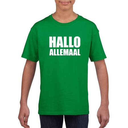 Hallo allemaal t-shirt green for children