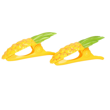 Handdoekklem/handdoek knijpers - ananas -�2x - kunststof