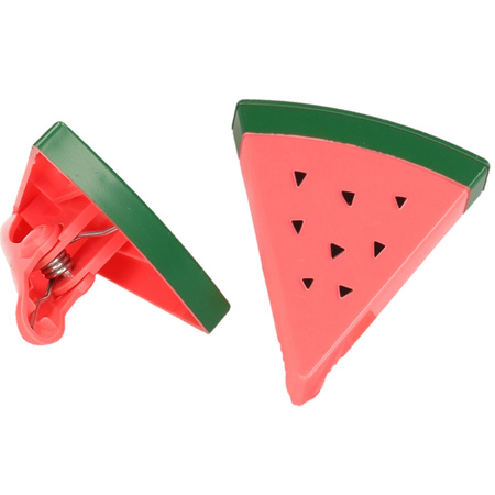 Handdoekklem/handdoek knijpers - watermeloen -�2x - kunststof