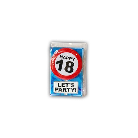 Happy Birthday card with button 18 year