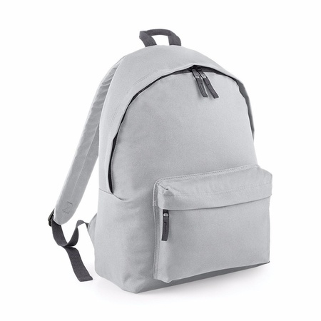 Lightgrey fashion backpack with front pocket 18 liters