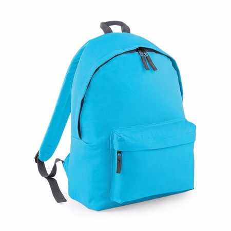 Turquoise fashion backpack with front pocket 18 liters