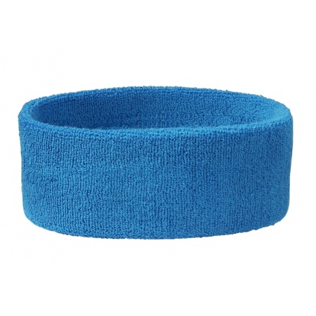 Aqua blauw gekleurde hoofd zweetbandjes