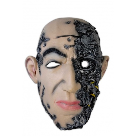 Latex horror masker cyborg