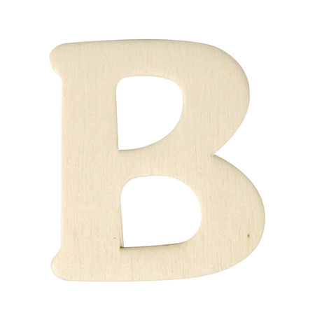 Wooden letter B 4 cm