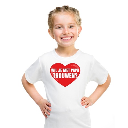 Marriage proposal t-shirt Will you marry daddy white children
