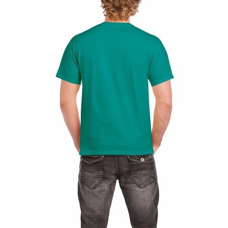 Jade green cotton shirt for adults