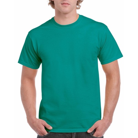 Jade green cotton shirt for adults