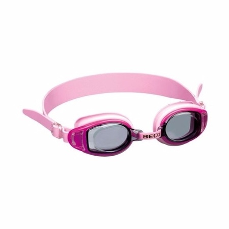 Roze jeugd zwembril met siliconen bandje