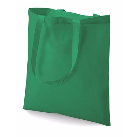 Katoenen boodschappentasje groen 10 liter