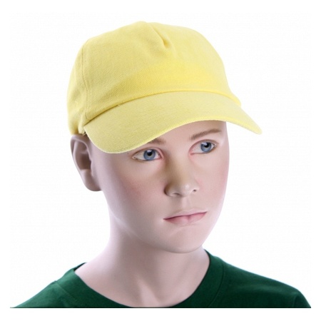 Gele kinder caps