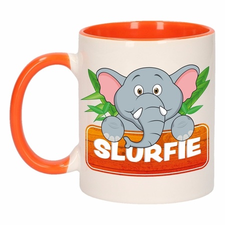 Slurfie mug orange / white 300 ml