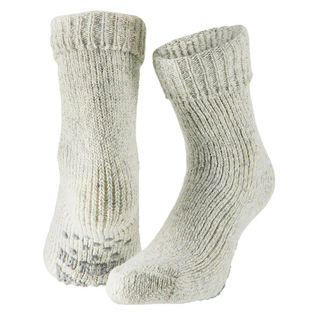 Childrens non slip short home socks grey - size EU 35-38