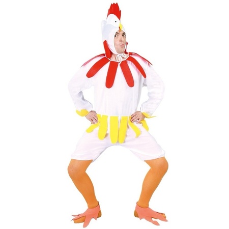 Wit kippen/hanen verkleed pak voor volwassenen