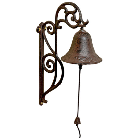 Classic doorbell brown cast iron 33 cm