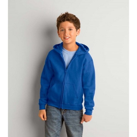 Kobalt blauwe sweater met rits voor jongens