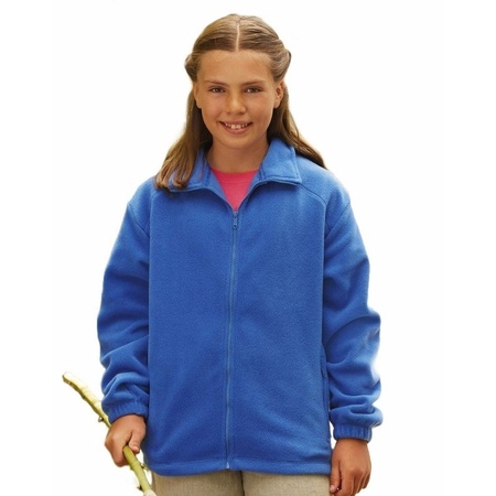 Kobalt blauw polyester fleece vest met rits voor meisjes