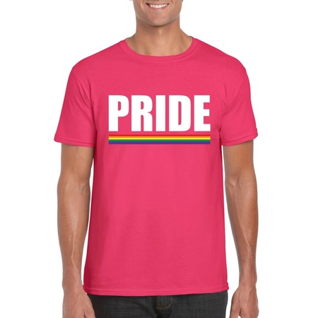 Gay Pride homo shirt roze Pride heren
