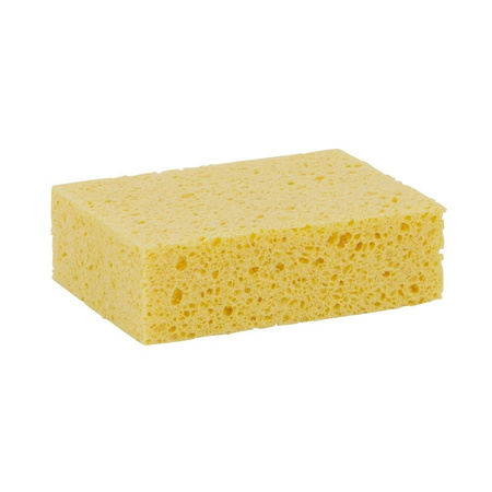 Lifetime Clean multi-pack of 2x pieces yellow viscose household cleaning sponge 14 x 11 x 3,5 cm