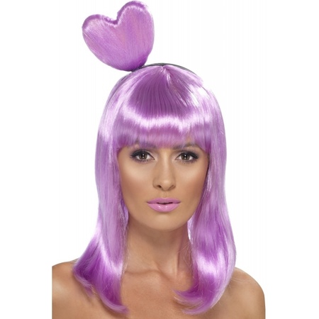 Lilac hearts wig for women