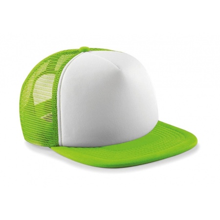 Lime and white vintage baseball cap for kids