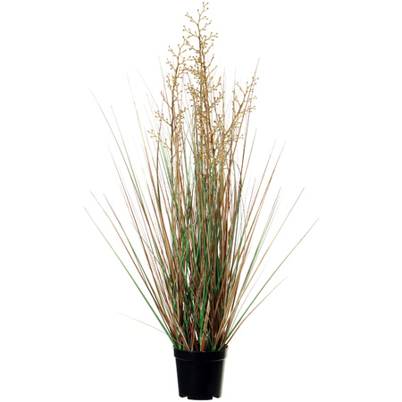 Louis Maes Quality artificial plant - grass - green/brown - H75 cm