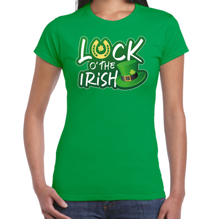 Luck of the Irish feest shirt / outfit groen voor dames - St. Patricksday