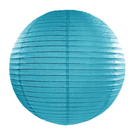 Lampionset turquoise blauw 35 cm met lampionstokje