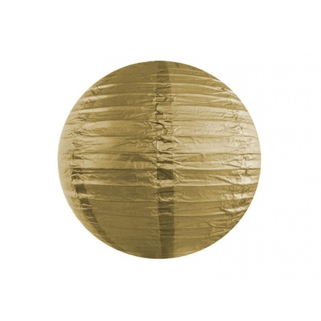 Lampionset goud 35 cm met lampionstokje