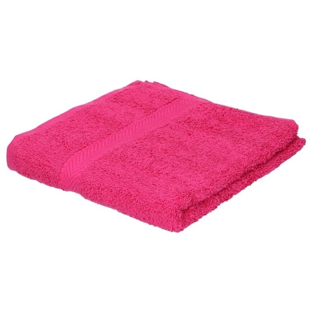 Badkamer/douche handdoeken fuchsia roze 50 x 90 cm