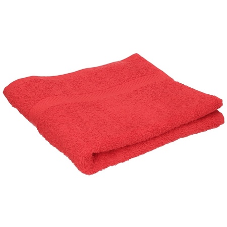 Badkamer/douche handdoeken rood 50 x 90 cm