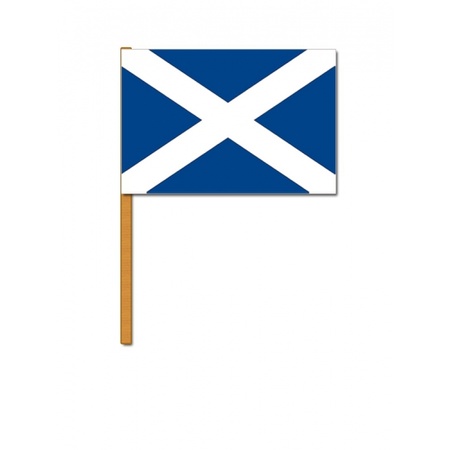 Luxe zwaaivlag Schotland 30 x 45 cm op stokje - Landen versiering