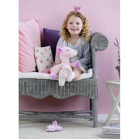 Microwave heatpack pink unicorn cuddle toy 30 cm