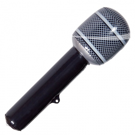 Microphone inflatable black 30 cm