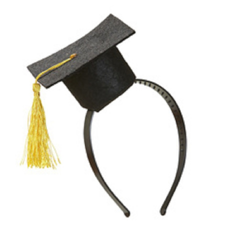 Mini graduation hats on diadem
