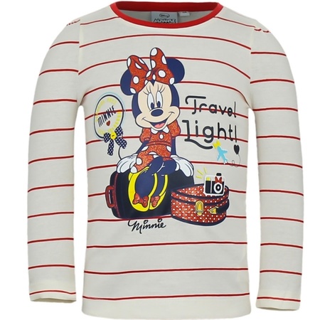 Minnie Mouse shirt lange mouw wit voor meisjes