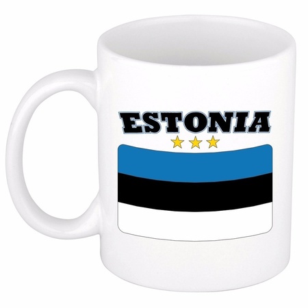 Beker / mok met vlag van Estland 300 ml