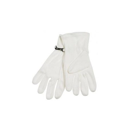 Fleece handschoenen naturel wit voor volwassenen