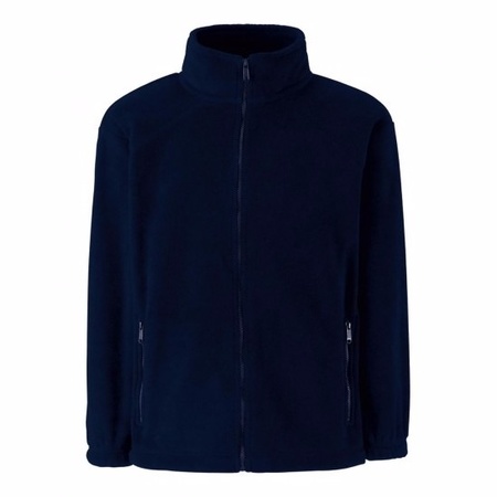 Donkerblauw polyester fleece vest met rits voor meisjes