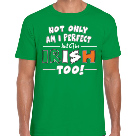St. Patricksday / I am Irish too feest shirt / outfit groen voor heren