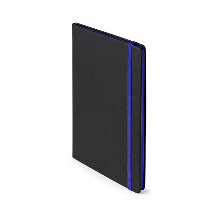 Notebook with blue elastic A5 hard cover